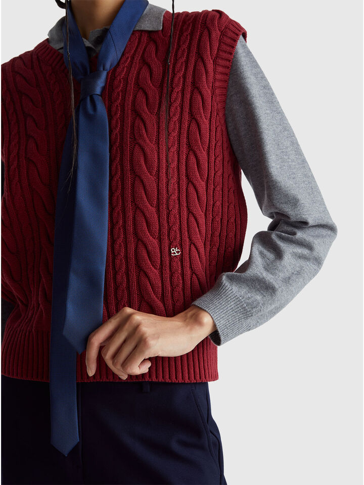 S/L V NECK SWEATER Women image number 4